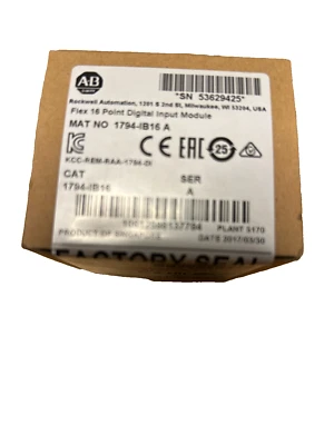 New Factory Sealed AB 1794-IB16 SER A Flex I/O 1794IB16