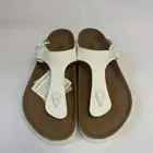 Birkenstock New w/ Box Gizeh Grooved PAP White Birko-Flor Vegan Reg Select Size