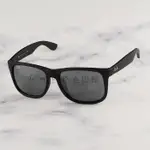 【LOOK路克眼鏡】RAYBAN雷朋 太陽眼鏡 JUSTIN 黑色 磨砂 灰色水銀 亞洲版 RB4165F 622 6G