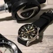 Orient Star Diver Automatic Watch Date Sapphire AU0303B Black Dial Made in Japan