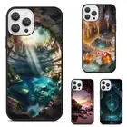 For Samsung A12 A13 A14 A15 A54 A71 5G Anti scratch Cover rock water blue cave