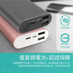 aibo Type-C 雙向充電 12000 Plus行動電源 附轉接頭 行動電源 BSMI認證 鋁合金【現貨】