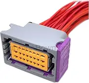 24 pin Automotive Oil to Gas Computer Board Connector Electronic Connector Wire Strap Cable HCCPHPE24BKA90F 211PC249S0005(24P Female,5 Pcs)