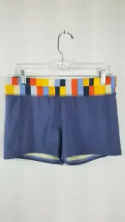 REI CO-OP Girls' Slate Blue Striped Waist Zonai Running Shorts Size XL/18