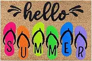 Summer Door Mat, Summer Porch Decor, Summer Doormat, Outside Decor for Porch, Entry Mats Indoor Home, Summer Indoor Outdoor Welcome Mat, Summer Doormat Welcome Floor Mat for Home (A)