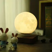 在飛比找蝦皮購物優惠-▤磁懸浮月球燈3D打印月亮懸空臥室觸控小夜燈創意臺燈生日禮品
