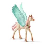 Schleich Kids/Childrens Toy Replica Figurine Decorated Unicorn Pegasus, Foal