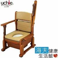 在飛比找momo購物網優惠-【海夫健康生活館】uchie 日本進口 輕巧便盆椅(上掀式把