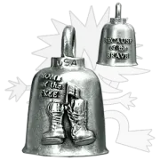Home of the Free BECAUSE OF THE BRAVE GREMLIN BIKER BELL KIT HARLEY MOTORCYCLE