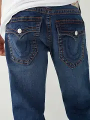 NWT $199 TRUE RELIGION MEN'S JEANS 34 GENO BIG T STITCH RELAX SLIM JEANs NEW