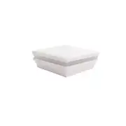 6" Sq. Neptune Halo Low Voltage LED Lighted Vinyl Post Cap - White