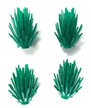 Lego Part And Pieces: 6064 Green Prickly Bush Plant Accessories 4x Free Shipping