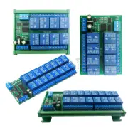 DC12V 8/16Channel RS485 Relay Module Modbus RTU PLC Expaning Board DIN Rail Case