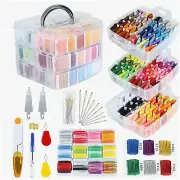 Colorful Connections Friendship Kit - 208 Pack of Embroidery Floss with 192 Uniq