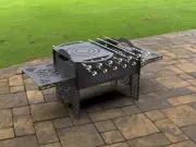 outdoor firepit grill bbq wood charcoal