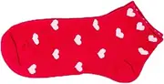[pants & sox] Low Cut 3 Pairs Women Heart Cotton Socks Red White Heart
