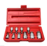 10pc Drop Forged Allen Key Head SAE 3/8" & 1/2" Drive Hex Bit Socket Set