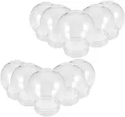 Kichvoe 10pcs Transparent Candy Container for Christmas Decorations Fillable Water Globe Bottle Multi Functional Baubles for Parties DIY Crafts
