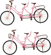 SUPVOX 2Pcs Two Seater Bicycle Accessories for Dolls Creative Playthings for Bike Ornament Art Bike Decor for Imaginative Play