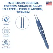 Mcpherson Corneal Forceps 1x2 0.4mm Teeth Straight Tying Platform Ophthalmic Eye
