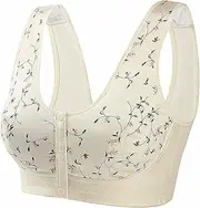 [KHDFID] Front Button Bra, Convenient Sports Bras Women Cotton Ultra Soft Cup