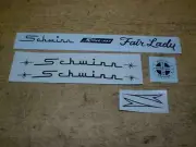 Schwinn Approved STINGRAY Fair Lady Bicycle Black Water Transfer Decal Set