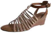 Franco Sarto Women's A-Everly Wedge Sandals Cipria Leather
