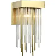 Zeev Lighting WS70043/1/AGB Waterfall Wall Sconce Aged Brass