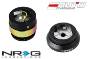 NRG Steering Wheel Short Hub SRK-100H + Black Gen2 Quick Release Neo Chrome Ring
