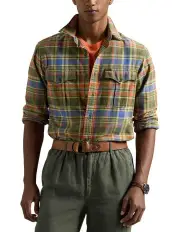 [Polo Ralph Lauren] Classic Fit Plaid Oxford Workshirt in Green