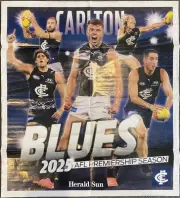 Carlton And Melbourne Demons AFL Premiership Season 2025 Poster - Herald Sun