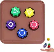 Gonggi Korean Game, Korean Traditional Hand Eye Coordination Training Toy Gonggi Jack Stone Pebbles Set for Fun Hours and Coordination Training Stone Catching Game (5 Pieces + Base)