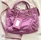 New Balenciaga City Women's Shoulder Bag Purple Lavender Purple Brand New