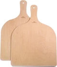 Set of 2 Natural Wood Pizza Peels – 16.5x11.8" Paddle with Handle, Ideal for Bak