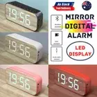 Wireless LED Display Mirror Digital Alarm Clock Bluetooth Speaker Home Decor AU