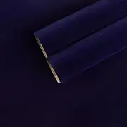 CHIHUT Dark Blue Self Adhesive Velvet Drawer Liner for Jewelry Dresser Velvet Wallpaper Peel and Stick Velvet Flocking Liner Soft Felt Fabric Contact Paper for Jewelry Box Liner DIY Craft 17.7''x236''