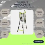 DR LADDER - UNIFOLD LITE 6 STEP FIBERGLASS PLATFORM LADDER (DRUFL06-001) (EN131)
