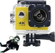 4k Action Camera, Compact Digital Camera, HD Adventure Camera, Travel Camera, 20mp Ultra HD Underwater Camera 170 Degree Wide Angle 98ft Waterproof Camera With Accessory Kit Gift Choice For Kids Adult