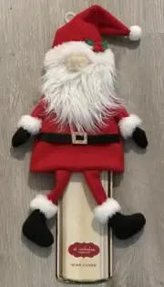 St. Nicholas Square Santa Gnome Wine Bottle Covers Holiday New