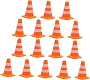 KOMBIUDA 16pcs Simulation Road Sign Miniature Traffic Barrier Toy Pp Plastic School Teaching