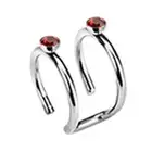 1 - 14 Gauge Surgical Steel Cartilage Clip-On Double Closure Ring Double CZ C241