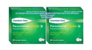 2 x Chemists' Own Paracetamol Soluble Effective Relief Pain & Fever 20 Tablets