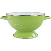 Reston Lloyd™ ~ 3 Quart ~ Enamel on Steel ~ Two-Toned ~ Lime & White Colander