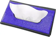Bling Tissue Holder for Car | Sparkling Bling Car Tissue Holder | Hanging Car Sparkly Crystal PU Leather Napkin Case Holder Bling Car Accessories for Women and Ladies Strop-au