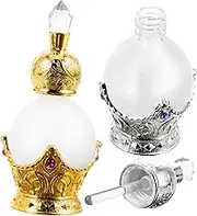 Cabilock 2Pcs Portable Refillable Perfume Bottles Elegant Storage Container for Travel Fragrance Essential Oils Leakproof Atomizer Design for Personal Use Salons Spas