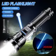 Rechargeable Flashlight 1000000LM High Bright Tactical Flashlight for Camping