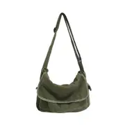 Green Messenger Shoulder Bag for Men Women Casual Work Travel and Daily Use