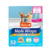 New {Hartz} Disposable Male Wraps with Flash-Dry Gel Technology Size SSS - 52 CT