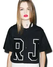[Joyrich] RJ Baseball Cropped Shirt