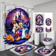 Halloween Stitch Mickey Minnie Winnie the Pooh Shower Curtain or Bathroom Sets.